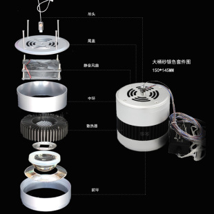 水族全光谱筒灯diy套件陶缸z养苔曝藻水陆缸水草缸植物吊灯配件