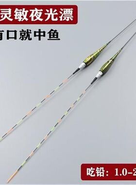 电子票夜光漂细尾鲫鱼漂s高灵敏鱼漂轻口水无影小碎目高亮浮标正