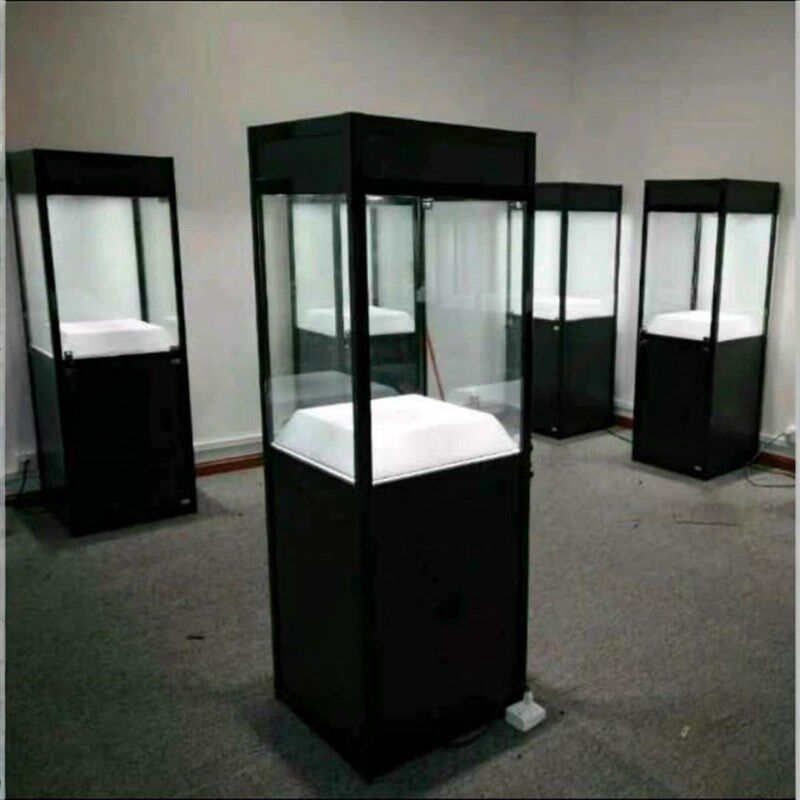 精品古董展示柜博物馆展柜瓷器收藏玉器陈列柜可移动玻璃展柜定制
