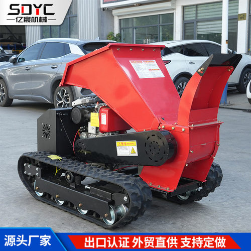移动式树枝粉碎机柴油碎枝机果园树枝粉碎机强力干湿木材切片机