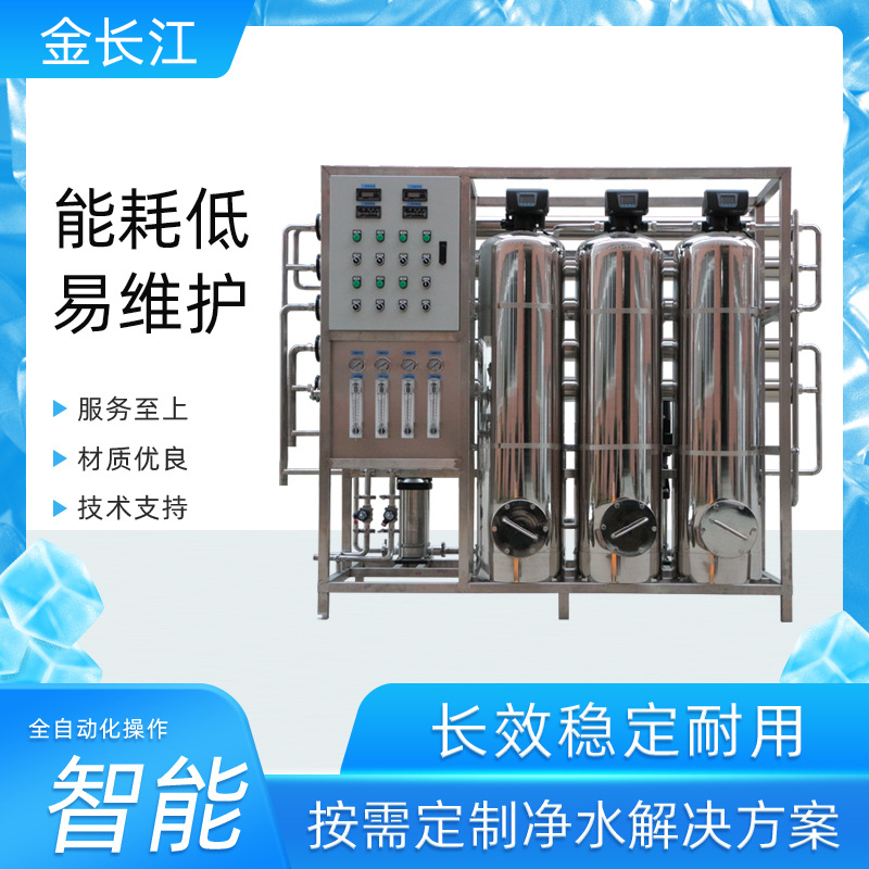 爆款品1吨两级RO反渗透 304全不锈钢工业纯水设备 食品化工纯净水