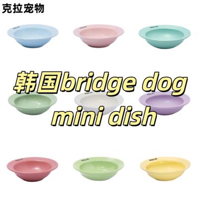 现货の韩国Bridge Dog宠物碗 bd飞碟碗mini dish陶瓷ins风猫狗碗