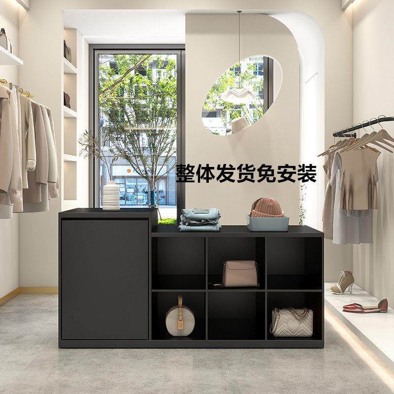 服装店女装店小型简约现代鞋店流水台中岛展示台橱窗中间陈列台