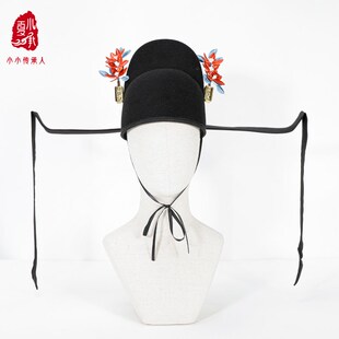 夏小承儿童明制簪花进士巾状元襕衫缠花进士冠P帽古风男童配饰帽