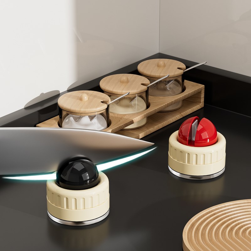 圆球吸盘磨刀石家用厨房磨菜刀剪刀工具新款便捷快速磨刀专用神器