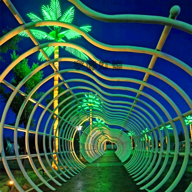 LED樱花树灯 LED仿真椰树灯户外发光景观树灯户外公园广场亮化灯