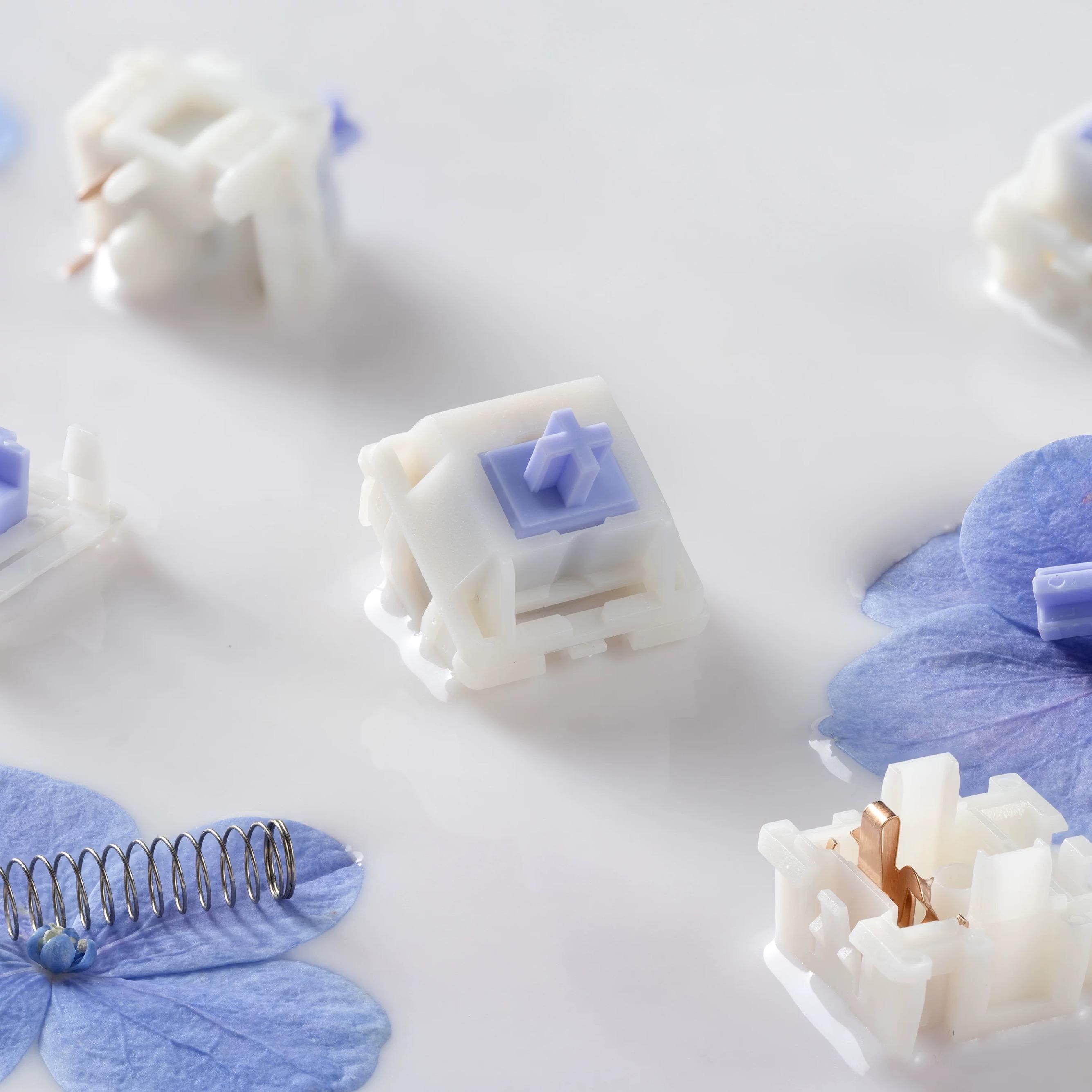 奶噗轴 手工润滑 闷轴 HMX线性五脚热插拔轴体客制化机械键盘