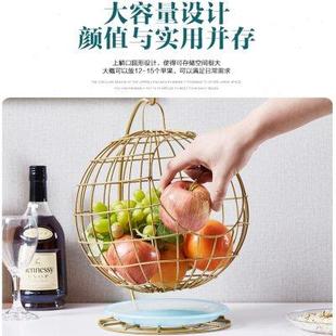 收纳筐 水果盘轻奢精致果篮家用客厅茶几摆件北欧创意现代简约欧式