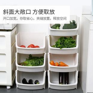 菜篮子置物架厨房蔬菜收纳篮塑料放菜篮家用零食水果台面置物筐