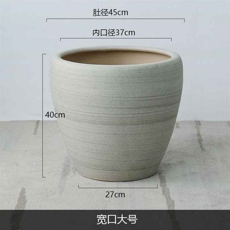 厂促宽口特大号陶瓷花o盆大口径30cm以上种树大码简约户外家用客