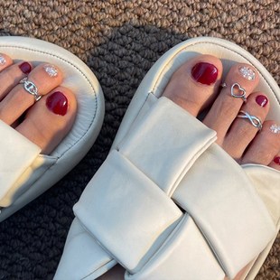 脚趾戒指个性时尚设计开口可调节尾戒指环女脚趾关节戒指镂空尾