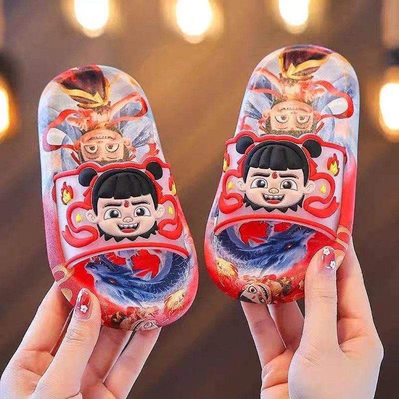 中国风哪吒儿童拖鞋男童夏3-6岁浴室洗澡防滑软底小孩宝宝凉拖鞋,童鞋/婴儿鞋/亲子鞋,儿童凉拖鞋,淘宝优惠券,粉丝福利购,淘宝优惠卷