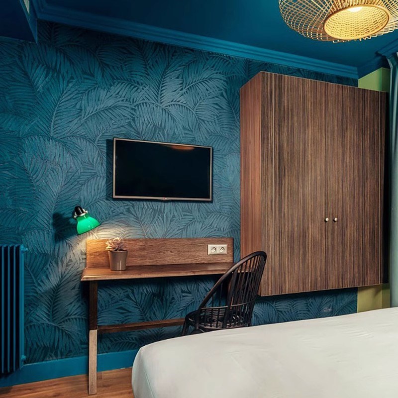 北欧轻奢简约棕榈树叶立体壁纸美式卧室客K厅电视背景墙纸民宿墙