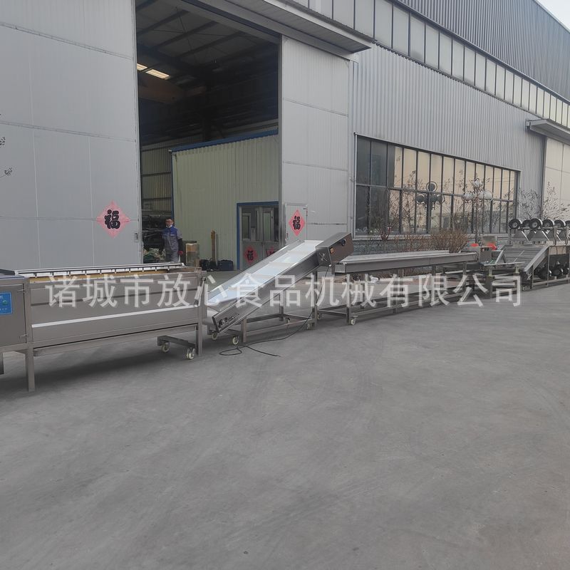 预制菜根茎类流水线 根茎类蔬菜清洗设备 毛辊清洗净菜流水线