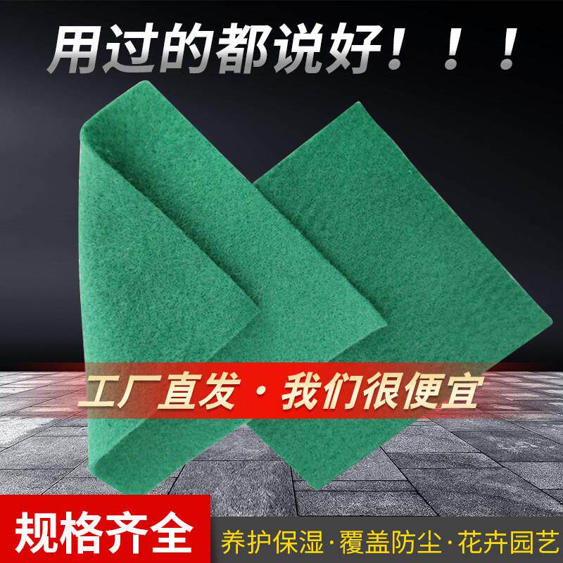 绿色透水土工布工程布苫盖护坡公路养护滤水园艺种植渗水返滤保湿
