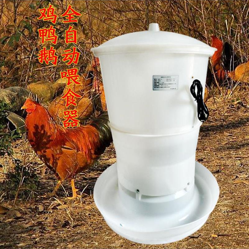 养鸡自动喂鸡喂食器鸭全自动投料机鸽鸡鸭定时喂养设备喂食机料桶
