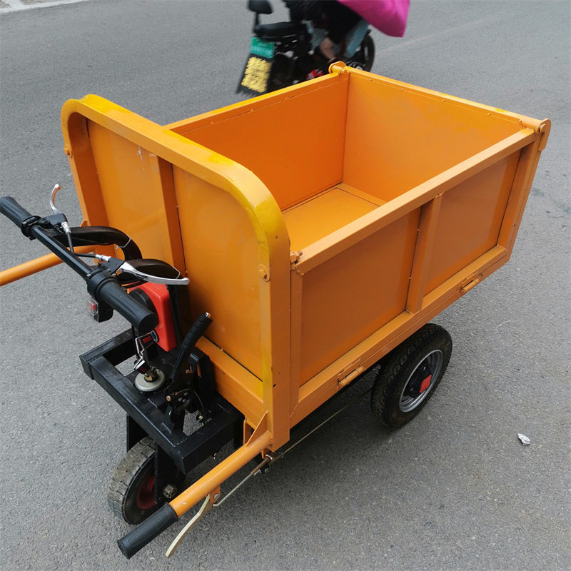 卸挡板进电梯装修建筑工地拉砖拉废料混凝土农用翻斗车 电动手推