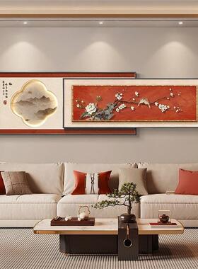 喜上眉梢新中式客厅装饰画寓意好花鸟沙发背景墙挂画大气高档壁画
