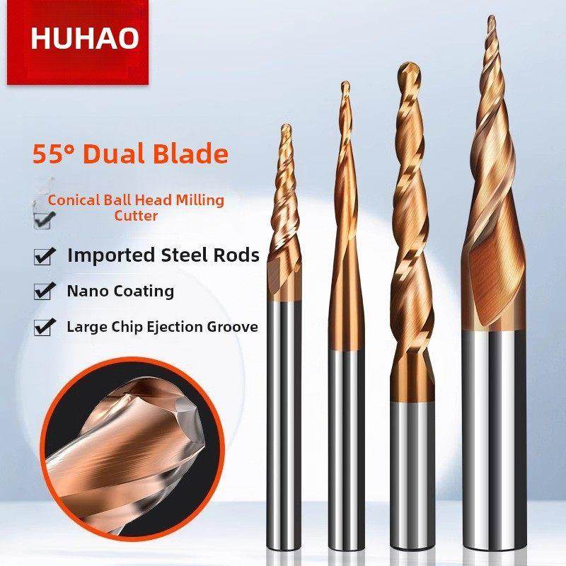 55°两刃锥度球头铣刀涂层钨钢斜度刀模具钢件硬质合金立铣刀推荐,五金/工具,立铣刀,淘宝优惠券,粉丝福利购,淘宝优惠卷