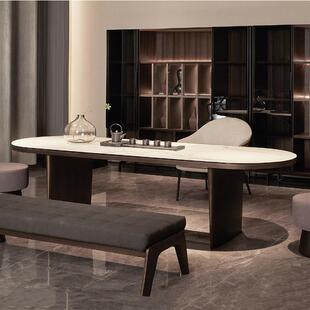 和信家具HT211茶台岩板功夫茶桌泡茶桌1.4/1.8/2.2米