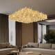 意式 轻奢水晶客厅吊灯设计师新款 方形高端别墅大厅主卧室餐厅灯