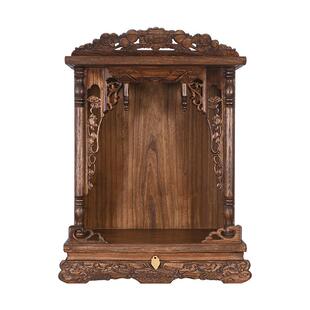 实木佛龛神龛牌位仙家用轻奢壁挂式财神爷菩萨关公供奉台供桌神台