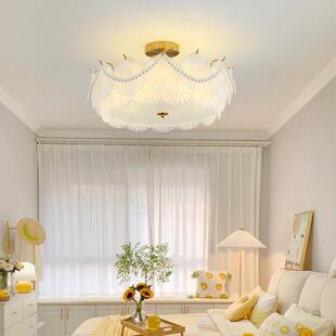 主卧室灯2024年新款现代简约网红爆款浪漫温馨法式轻奢吸顶房间灯