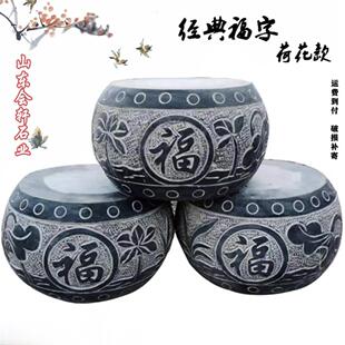 青石柱墩底座石墩子路障门口柱脚石空心柱皮石头圆墩凳柱顶石庭院