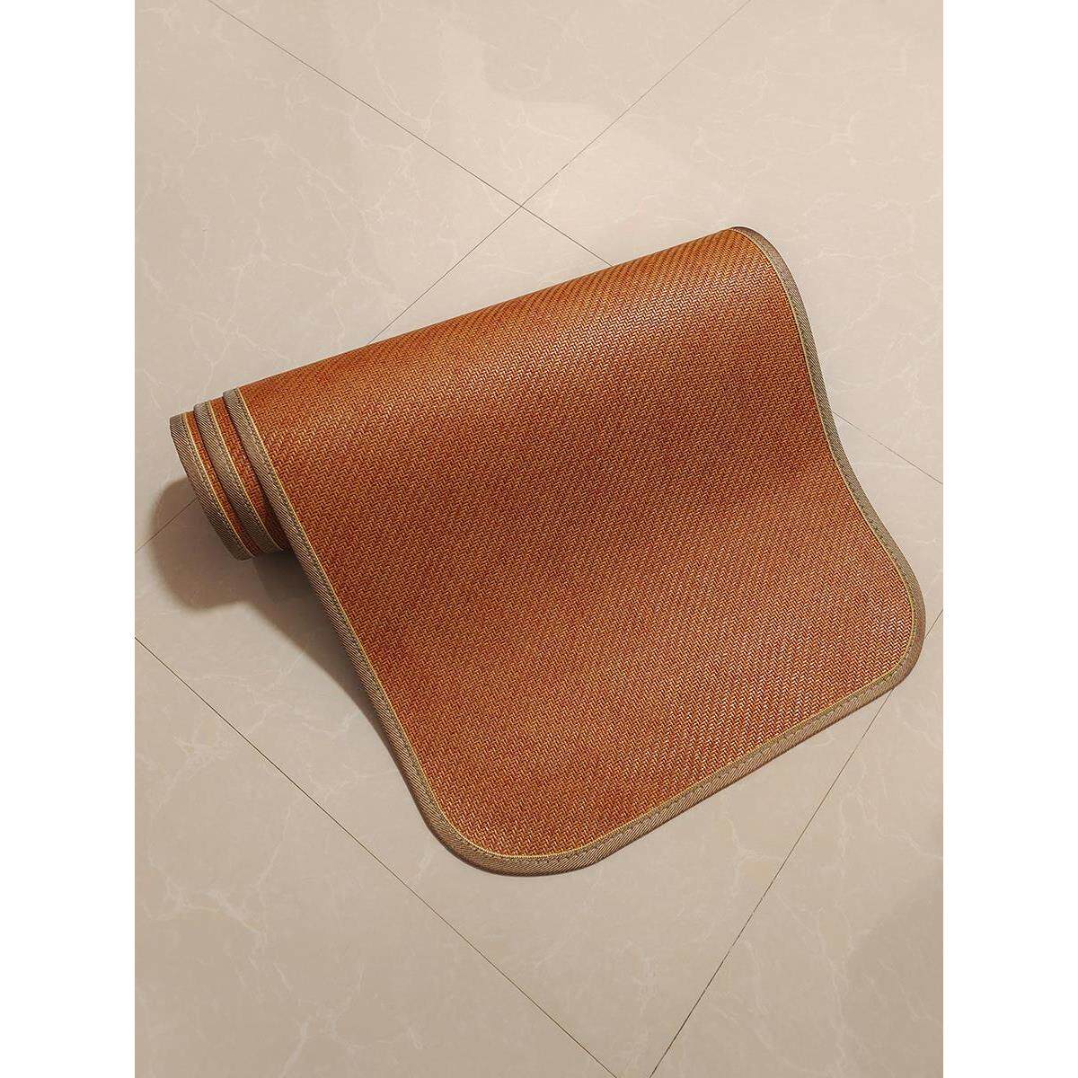 夏季坐垫冰丝竹席天然藤席沙发坐垫吸湿透气防滑红木沙发长靠垫