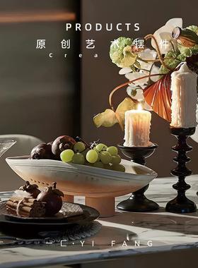 依依现代无障碍豪华烛台、花器、水果盘组合样板房、餐厅、茶几、