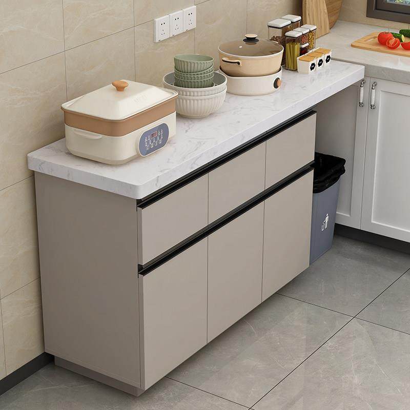 大理石餐柜厨房靠墙置物柜整体橱柜窄边桌灶台柜子收纳柜收纳中岛,住宅家具,餐边柜,淘宝优惠券,粉丝福利购,淘宝优惠卷