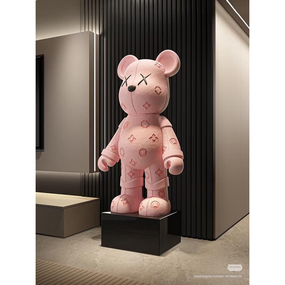 暴力熊摆件大型落地房间电视柜客厅装饰品高档小众送礼物实用手工