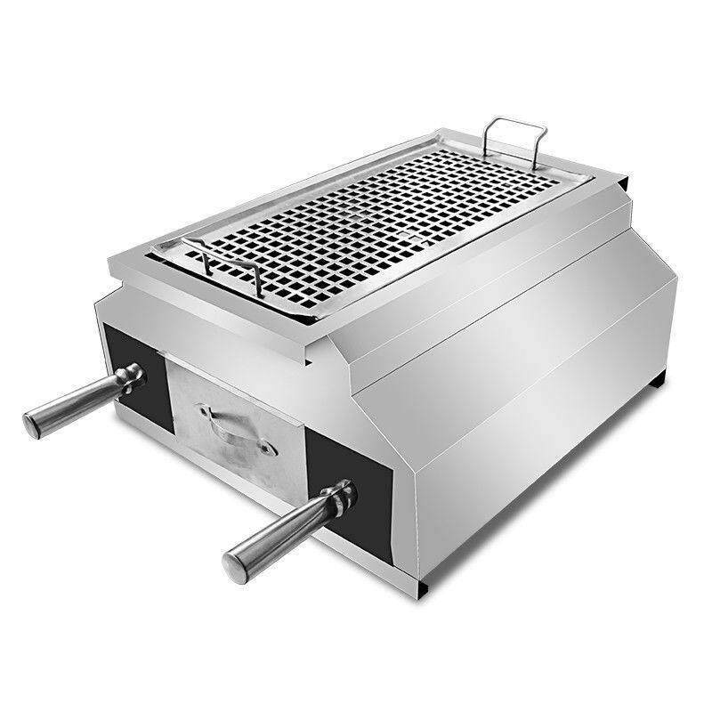 木炭不锈钢无烟烧烤炉家用烤羊腿炉子商用自助烤肉烤羊排保温烧烤