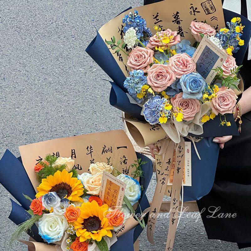 教师节向日葵玫瑰混搭花束彷真花永生皂花成品送老师朋友闺蜜礼物