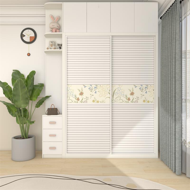 百叶衣柜门贴纸自粘旧家具翻新衣橱推拉门玻璃门移门改造装饰画贴