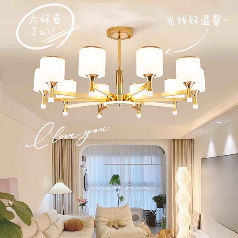 吊灯客厅2025新款轻奢高级感现代简约大气网红创意灯泡大厅主灯