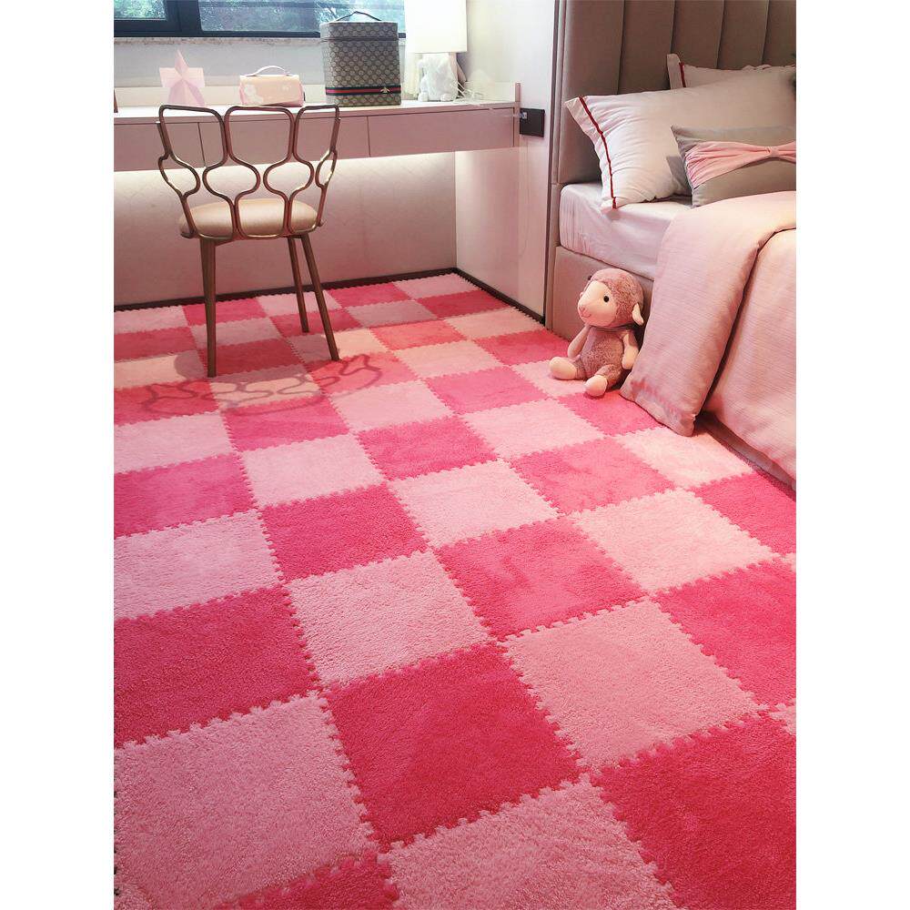 泡沫拼接地板垫的卧室风格的女孩公主房间地毯全床头毯隔音垫