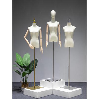 服装店模特道具女半全身女装橱窗人台衣服架子婚纱人偶模特展示架