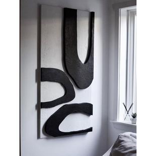 客厅绿色挂画3D立体浮雕抽象过道壁 Sabi风格 高端门厅装 饰画Wabi