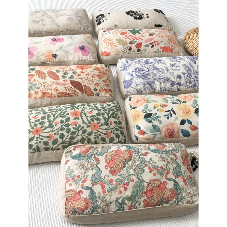 外贸出口非亚麻吸汗枕头荞麦壳薰衣草麻棉枕芯中枕立体枕头可拆卸