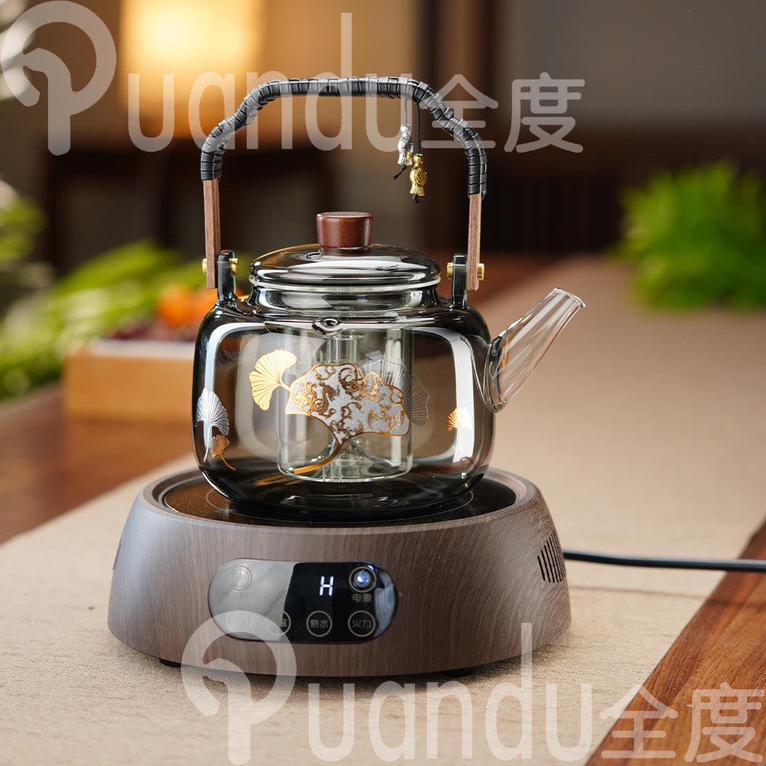 耐高温茶壶家用大容量煮茶壶玻璃蒸煮两用泡茶壶提梁壶黑晶炉专用