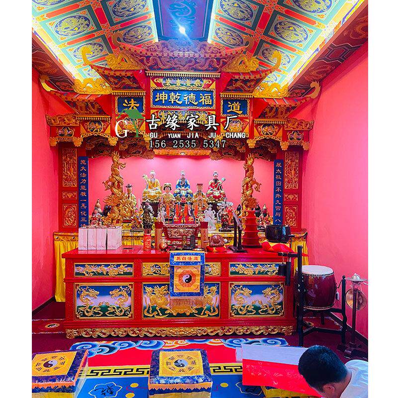 香樟木神像神阁神台祖先神龛寺庙道观佛堂佛龛立柜实木供奉台定制