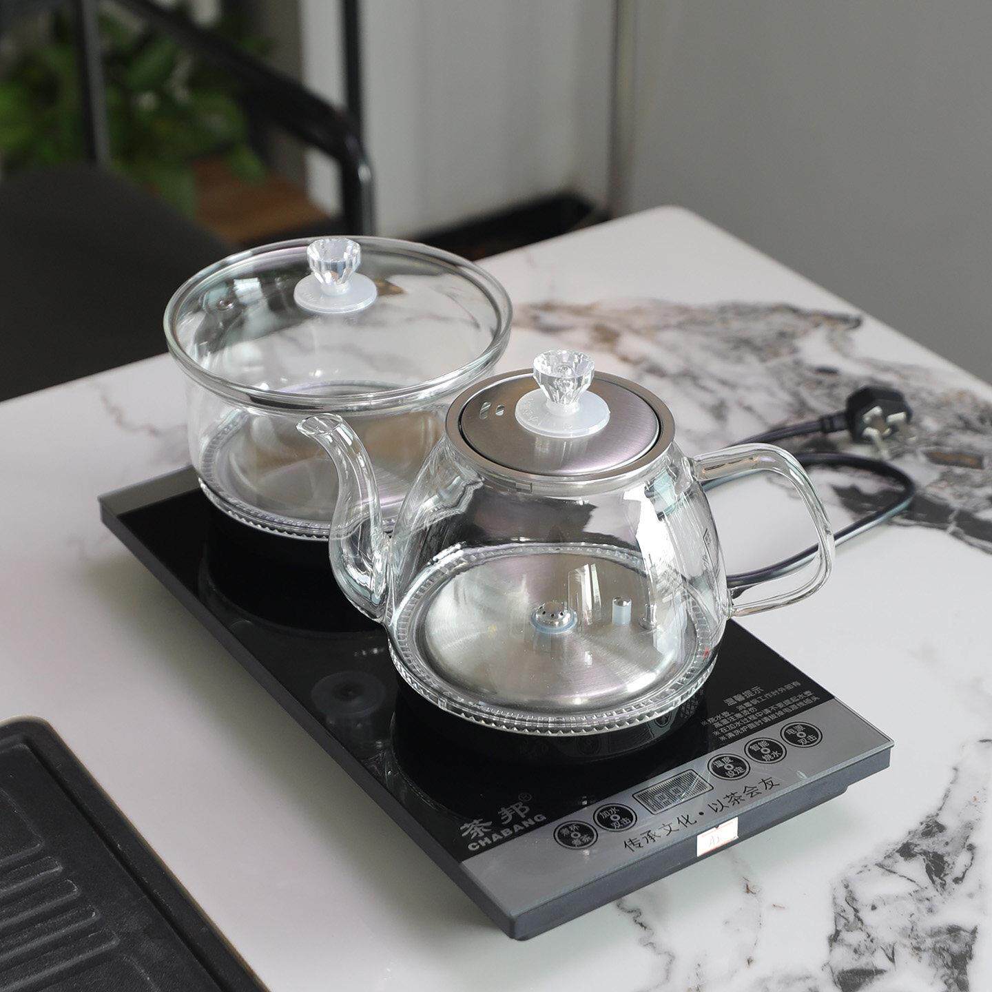 茶邦烧水壶泡茶专用嵌入式全自动上水电热水壶茶台一体玻璃煮茶器