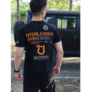 夏季 户外休闲t恤男款 美式 纯棉短袖 潮牌上衣创意印花大码 2025款