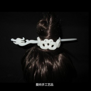 仿白玉发冠发束头饰帽冠手工发簪汉服配饰发饰发箍玉冠古风男女款