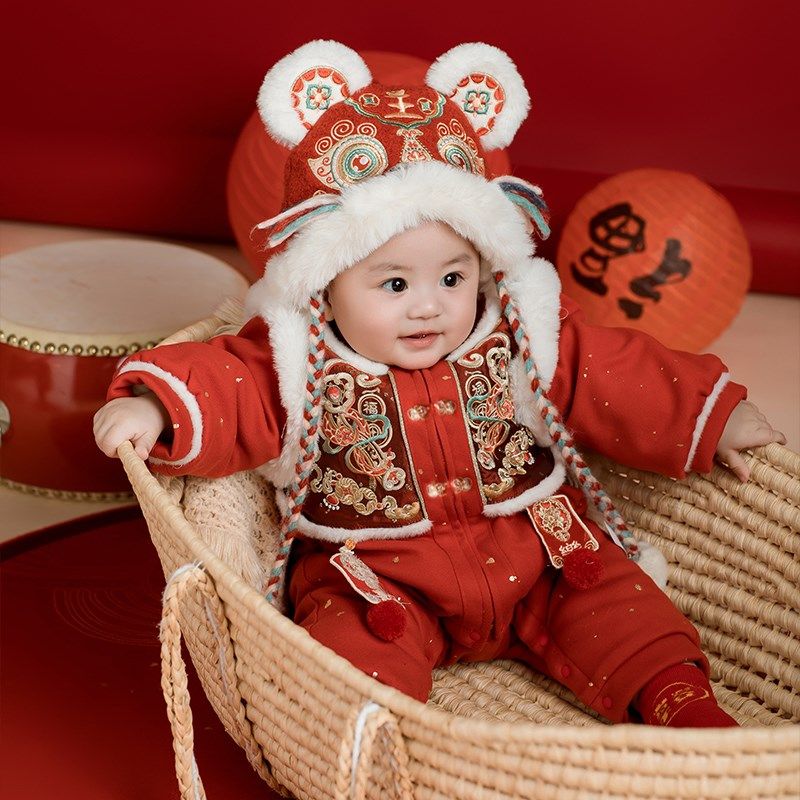 【蛇年新款】宝宝新年加厚拜年服婴儿满月百天周岁礼服,童装/婴儿装/亲子装,连身衣/爬服/哈衣,淘宝优惠券,粉丝福利购,淘宝优惠卷
