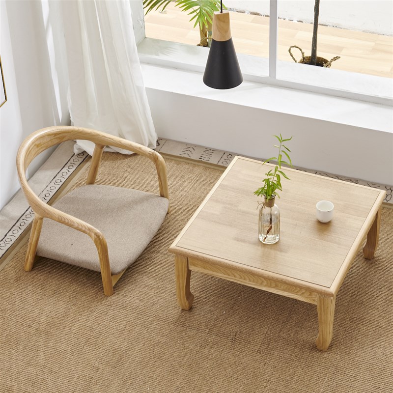 飘窗小桌子日式实木榻榻米茶几方桌阳台窗台地台炕桌禅意矮桌茶桌