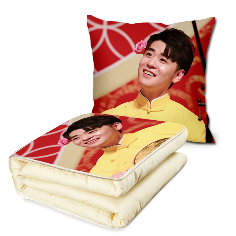 张云雷枕头被子两k用diy图片定制汽车折叠厚实加厚冬季午睡抱枕被