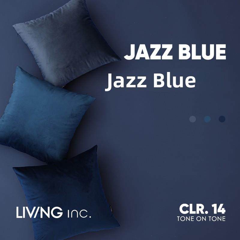 LIVING inc.普鲁士蓝 天鹅绒抱枕沙发客厅靠垫深蓝色办公室靠枕套