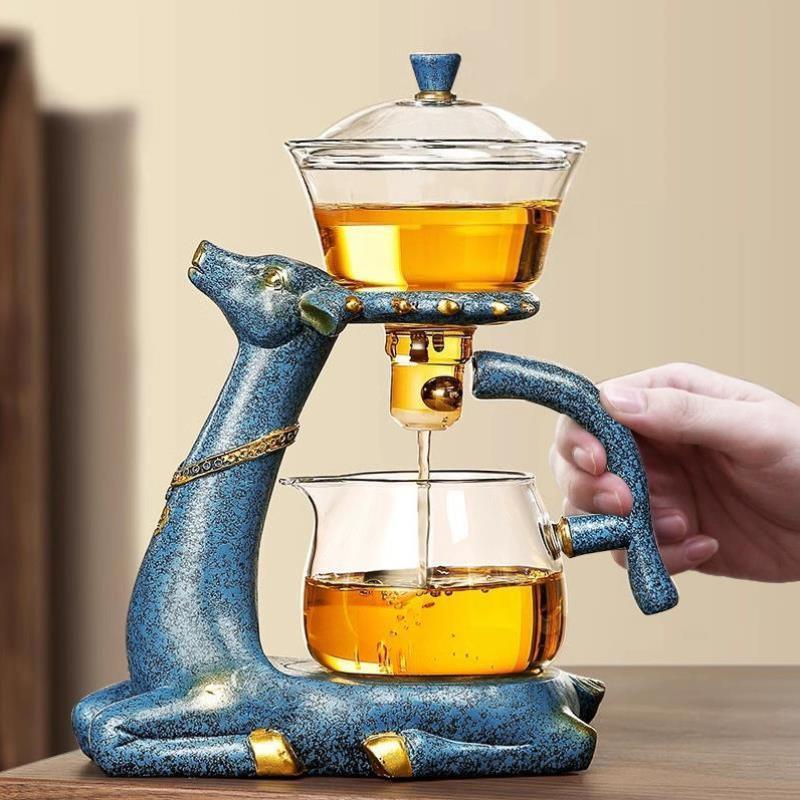 玻璃自动茶具套装家用简易喝茶杯功夫茶壶全自动一体懒人泡茶神器